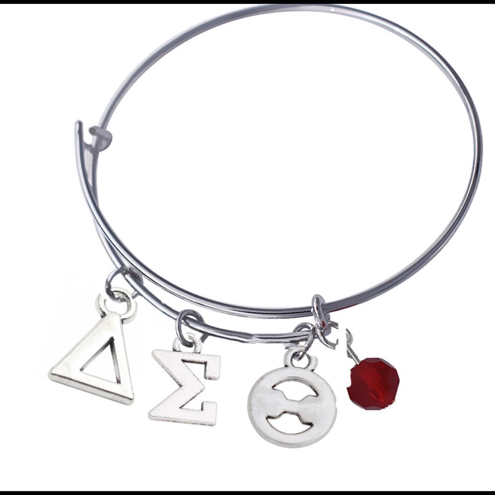 Delta Sigma Theta stackable Charm Bracelet